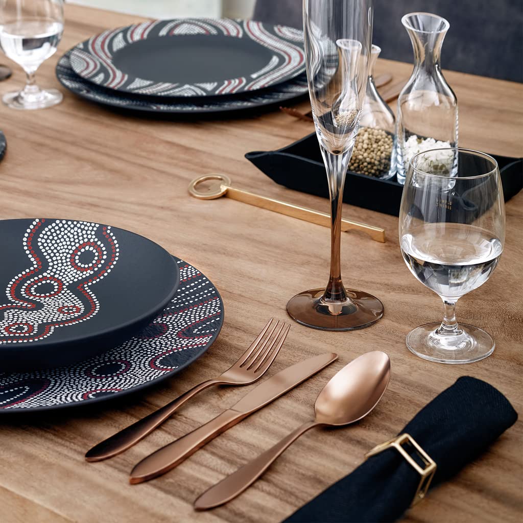 Villeroy & Boch - Manufacture Besteckset 20tlg. Gold, Besteck, Tafelbesteck, Besteck Set 6 Personen, Edelstahl