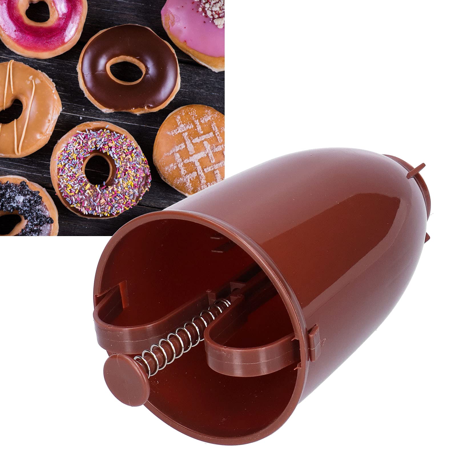 Máquina para Hacer Rosquillas Abs + Máquina para Hacer Rosquillas de Acero Inoxidable, Manual para Hacer Rosquillas, Accesorios para Hornear en la Cocina, Máquina para Hacer