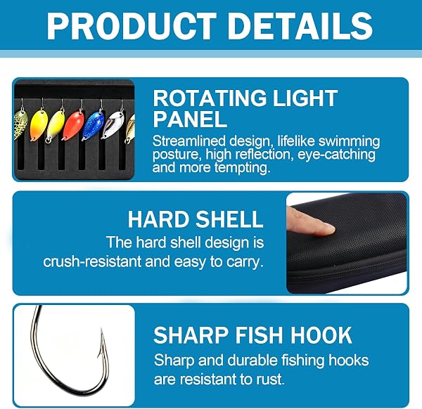 16 Pièces Cuillère de Pêche à la Truite Leurre pour Truites avec Sac De Rangement Cas pour Truite de Mer et Perche Saumon Touladi - 3