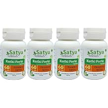 Kutki Forte Capsules 500 mg. 60 Veg. Capsule | Kutki Picrorhiza Kurroa Extract Capsules for Men and women | Ayurvedic Herbal Supplement/Remedies | 101 Forte 4 Bottles of 60 Capsules
