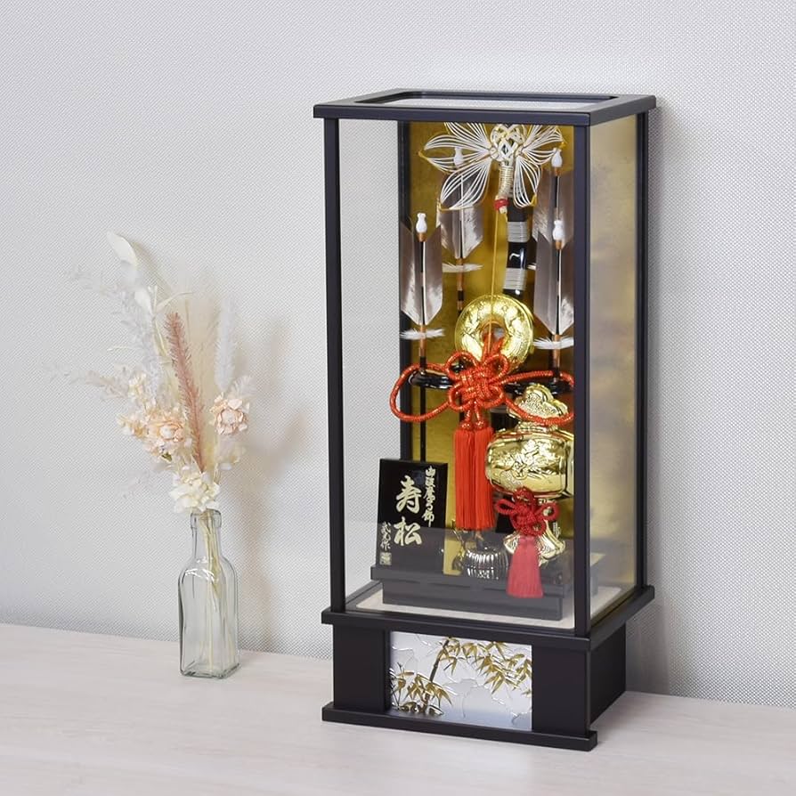 御正月飾(弓矢、小槌) オルゴール内蔵ガラスケース 御正月飾(弓矢、小槌) オルゴール内蔵ガラスケース 破魔弓ケース