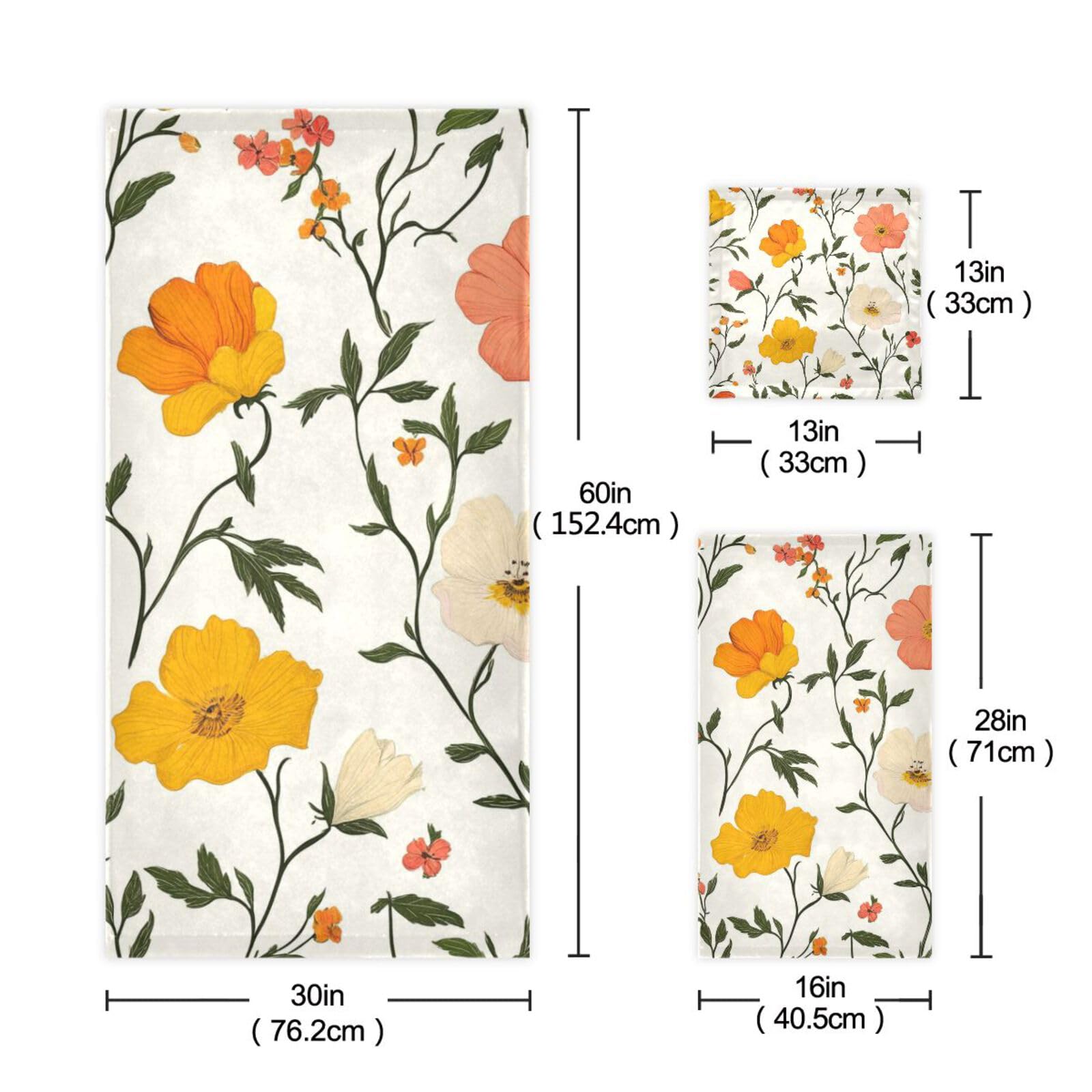 Chile Copihue Beauty Flower Soft Face Handtücher Set, 3-teilig, 1 Badetuch, 1 Handtuch, 1 Waschlappen für Küche, Bad, Yoga, Fitnessstudio