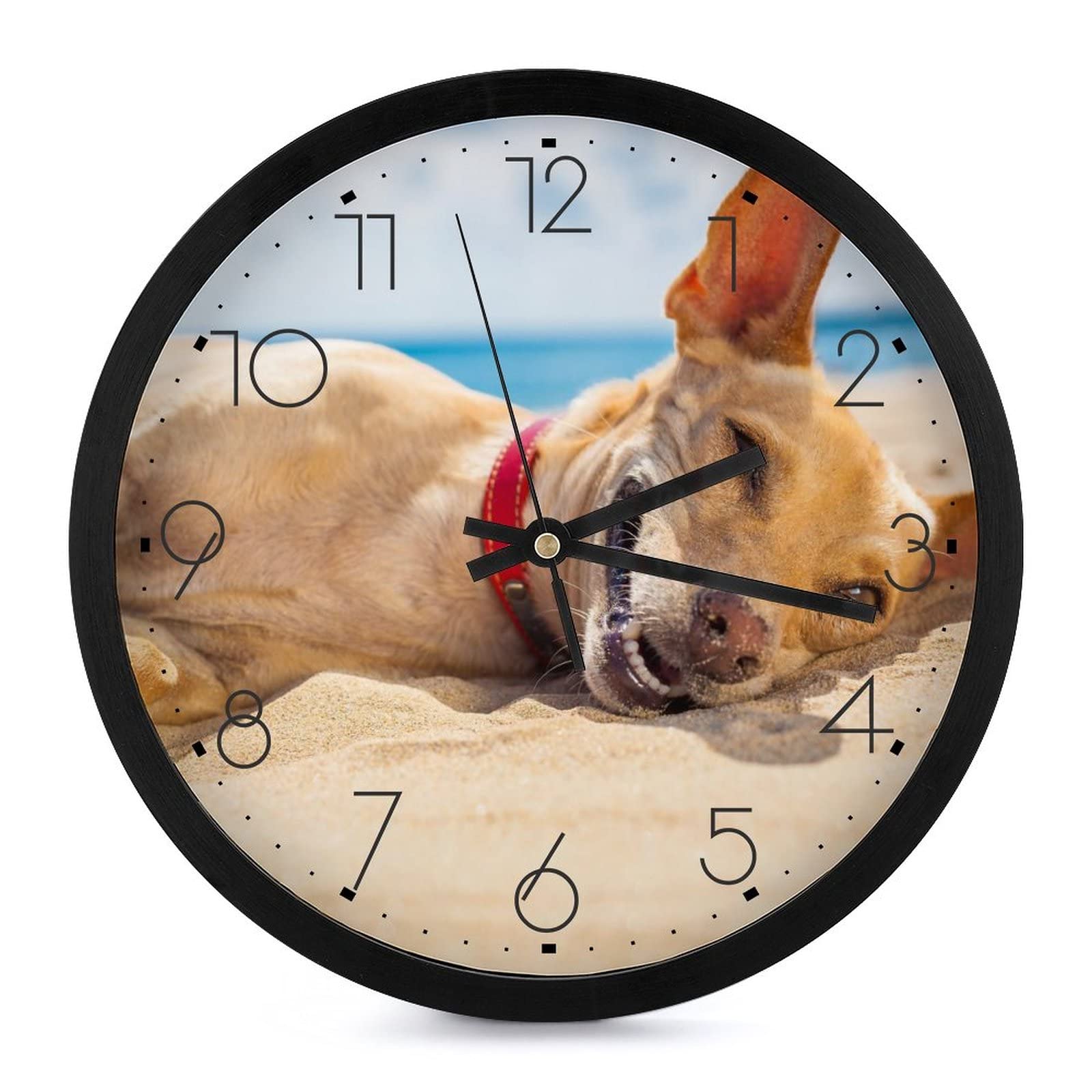 Horloge Murale Ronde Chien Marrant Cadeau Idéal Original pour la Maison
