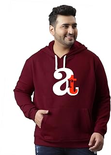 West Gate Clothing Plus Size 100% Cotton Men's Hoodie | Casual Mens Hoodies Suitable for Trip and Gym | 3XL,4XL,5XL Size H Price In India