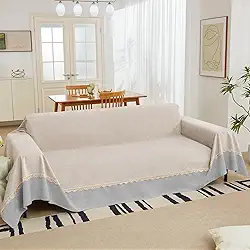 Capa de sofá impermeável para animais de estimação, extra larga, resistente à água, lavável para 3 almofadas protetoras de sofá à prova de arranhões para cães e gatos, 248 cm x 334 cm (cáqui +