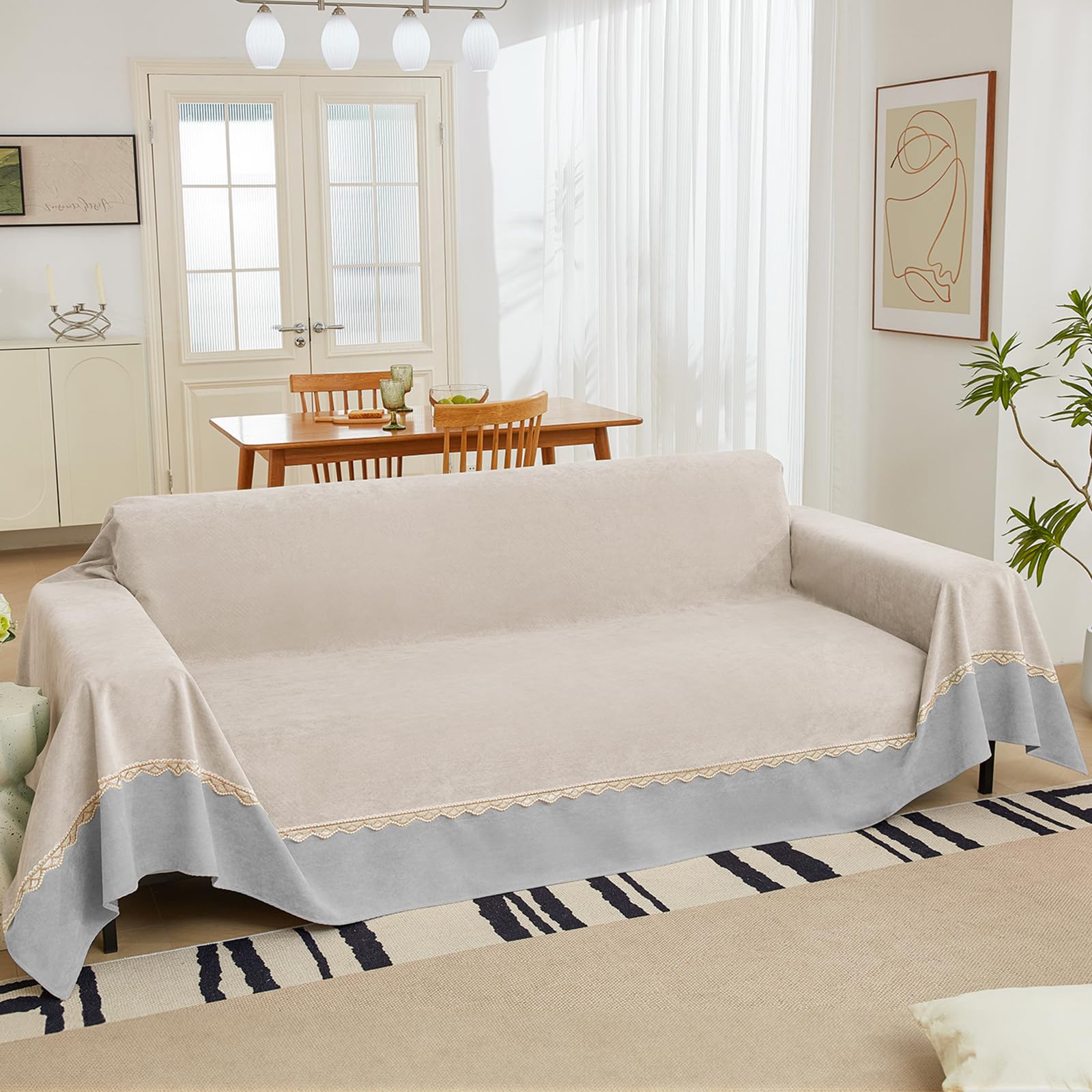 Couverture de canapé lavable en machine Foreate pour un salon propre en famille