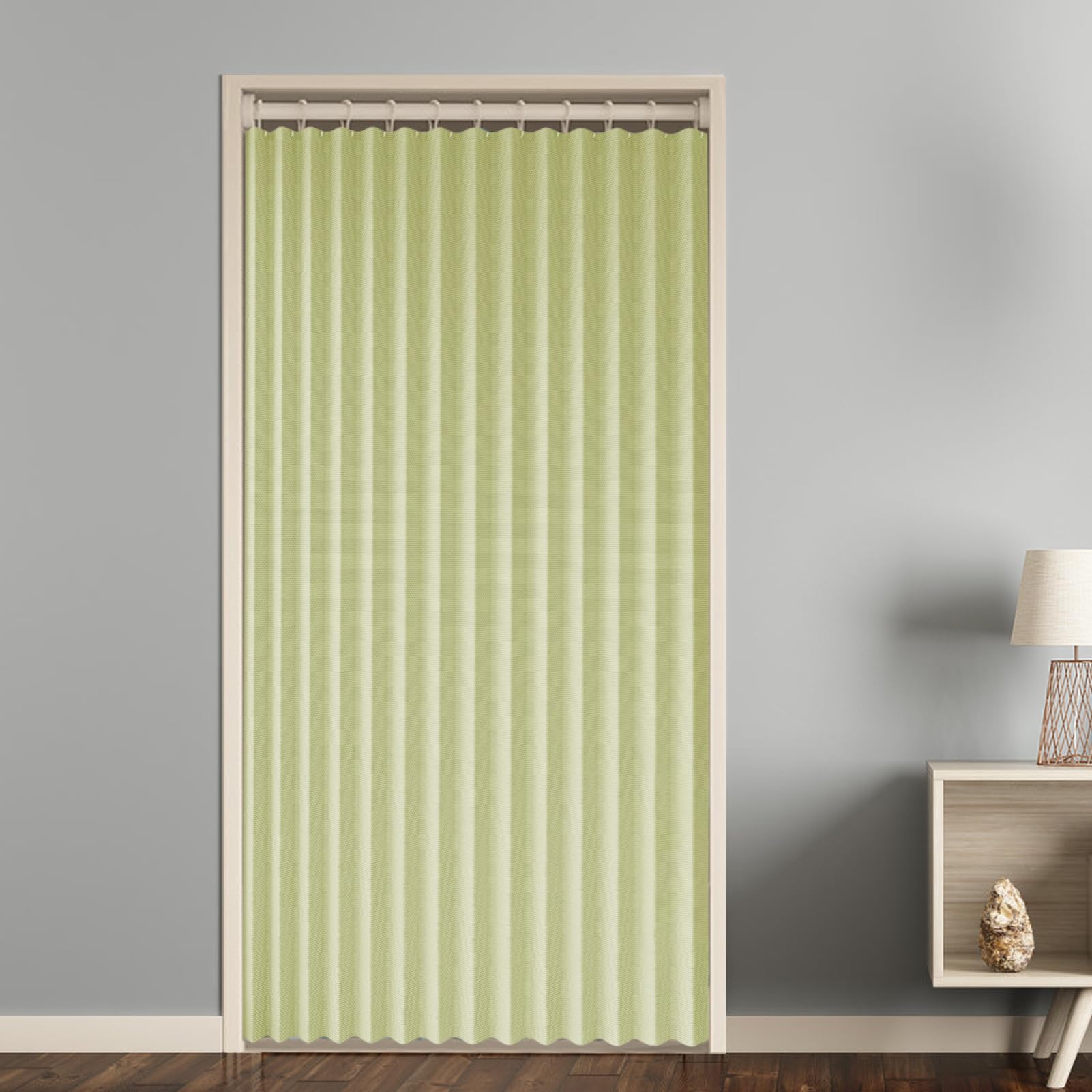 Tenda oscurante termica per porte interne, divisorio pieghevole, motivo floreale, 200 x 240 cm, isola dal freddo e dal calore