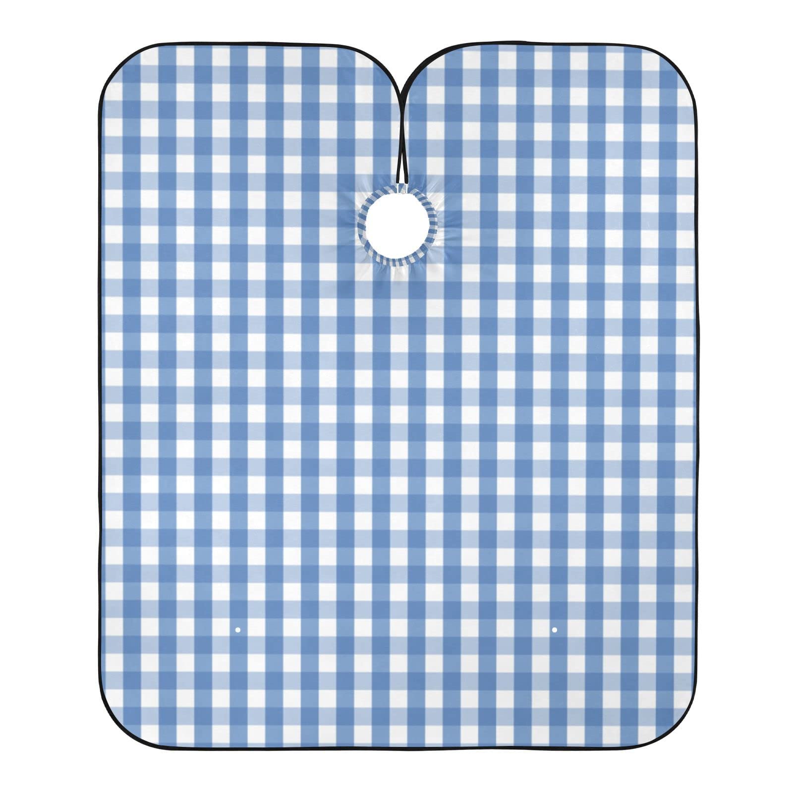 Capas De Peluqueria Tela Escocesa Azul Y Blanca Capa De Barbero Impermeable Capa De Barbero Profesional Barberos Delantal Para Teñido Y Corte De Cabello Adulto Peluquería