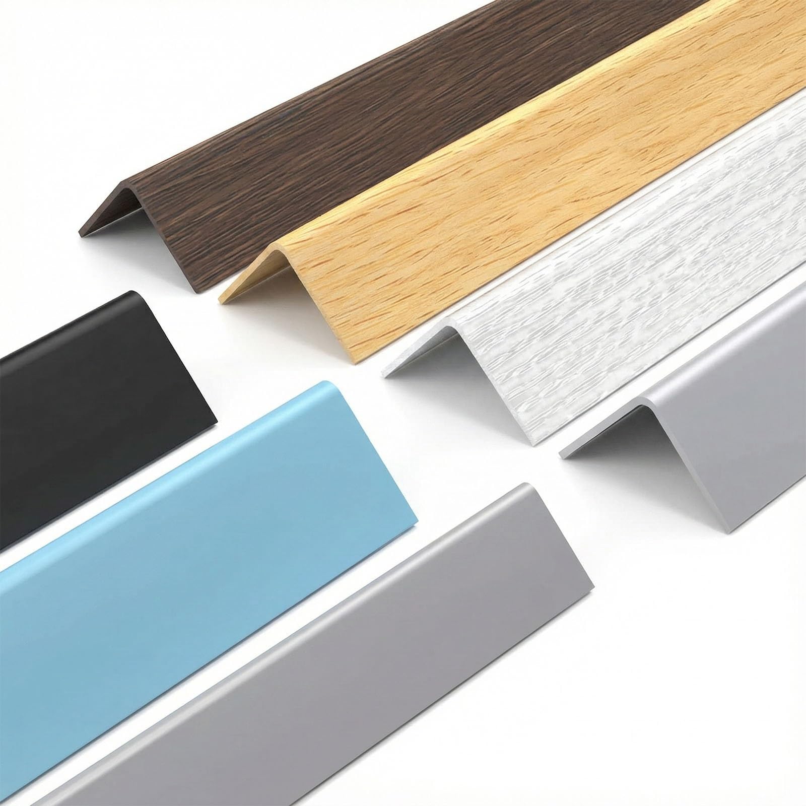 Self-Adhesive Wall Corner Protector, Decorative PVC Angle Trim Molding for Wall Edges Furniture, Plastic Corner Guards to Hide Scuffs, Waterproof Wall Edging Strip(Sky Blue,3m/118.1in)