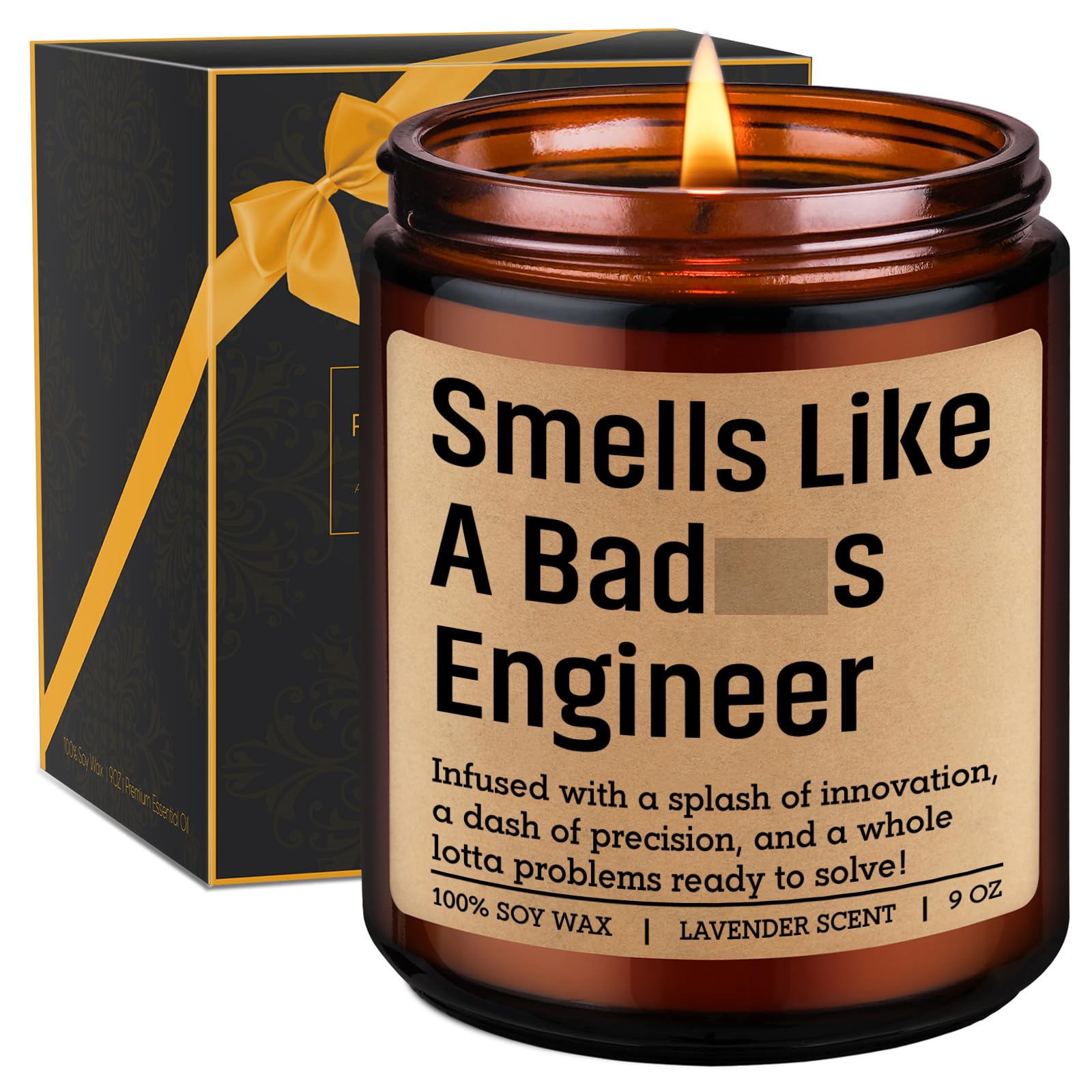 GSPY Candle, Engineer Gifts for Men, Women - Cool Graduation, Fathers Day, Birthday, Engineering Gifts for Engineers, Students, Grads - Mechanical Civil Electrical Software Aerospace Engineering Ideas