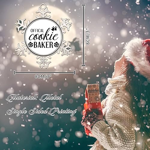 Miniatura 2 de Adornos de árbol de Navidad para panadería de galletas oficiales citas divertidas de Navidad decoración de árbol de Navidad recuerdo de 3 pulgadas