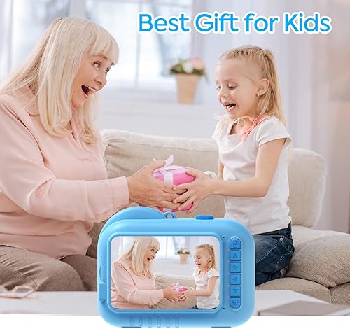 Miniatura 6 de Cámara de impresión instantánea para niños con pantalla de 3.5 pulgadas, cámara digital para niños de 3 a 12 años, regalo de cumpleaños para niños y