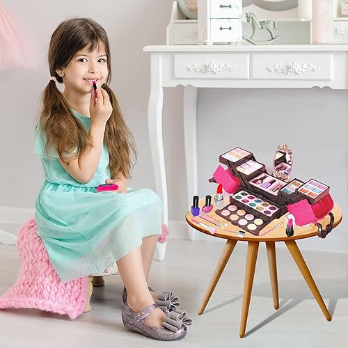 Miniatura 3 de Juego de cosméticos lavables para niños, adecuado para niñas, juego de cosméticos lavables de juguete de princesa, juego de cosméticos para niños