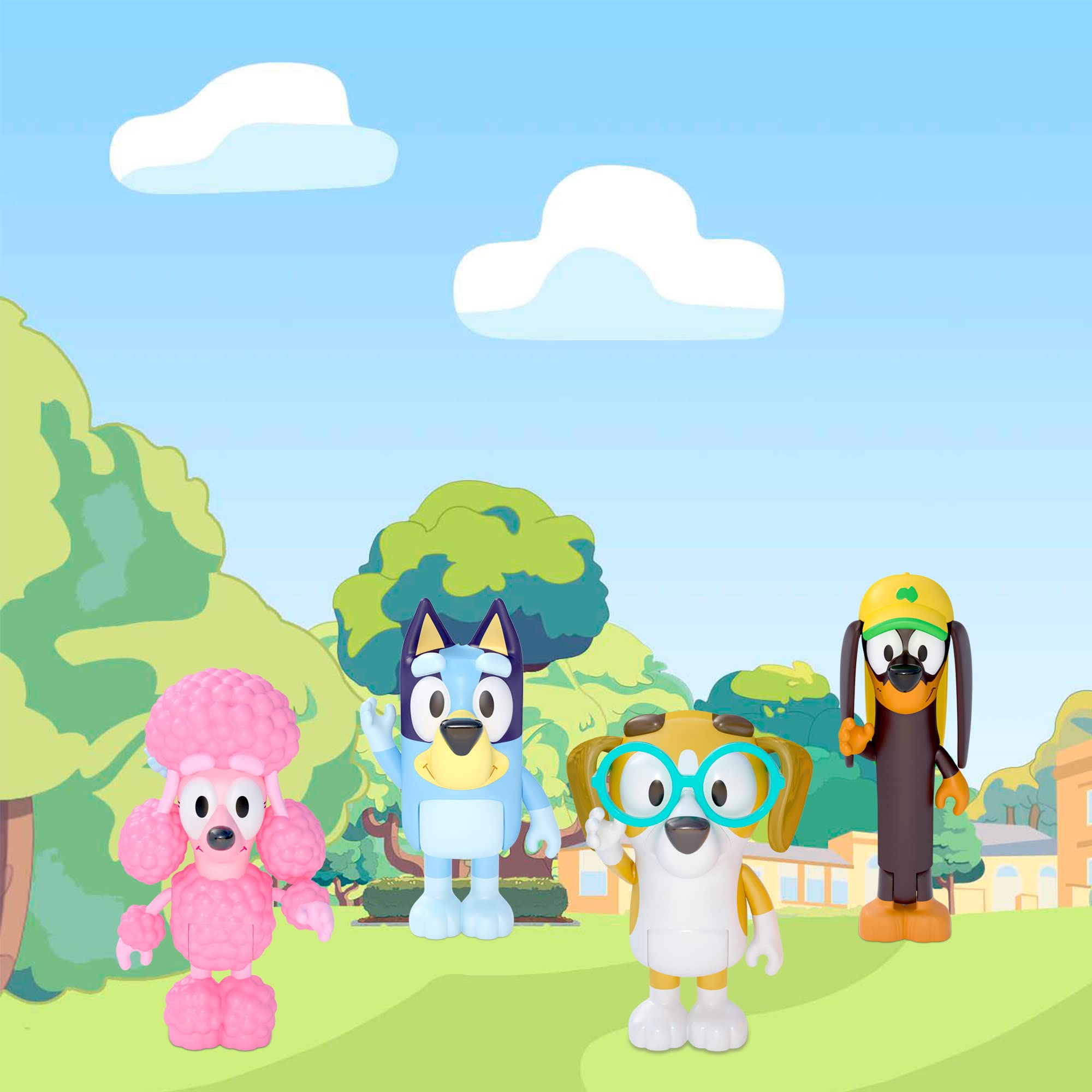 BlueY Giochi Preziosi Friends Pack, zestaw 4 przegubowych postaci i Friends Snickers, Honey i Coco, jak w telewizji, dla dzieci od 3 lat, BLY01200, wielokolorowy