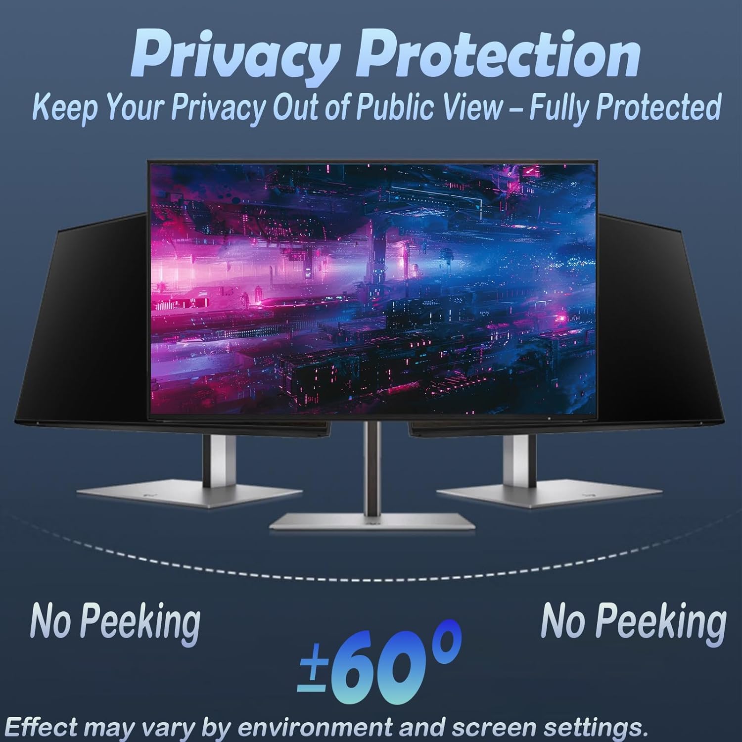 24.5 Inch Privacy Screen for Computer Monitor, 16:9 Anti-Spy Filter for Laptop & PC Display, Blue Light Blocking Anti-Glare Reversible Protector Film, Easy Slide-Mount Installation (24.5 Inch Widescreen(16:09))