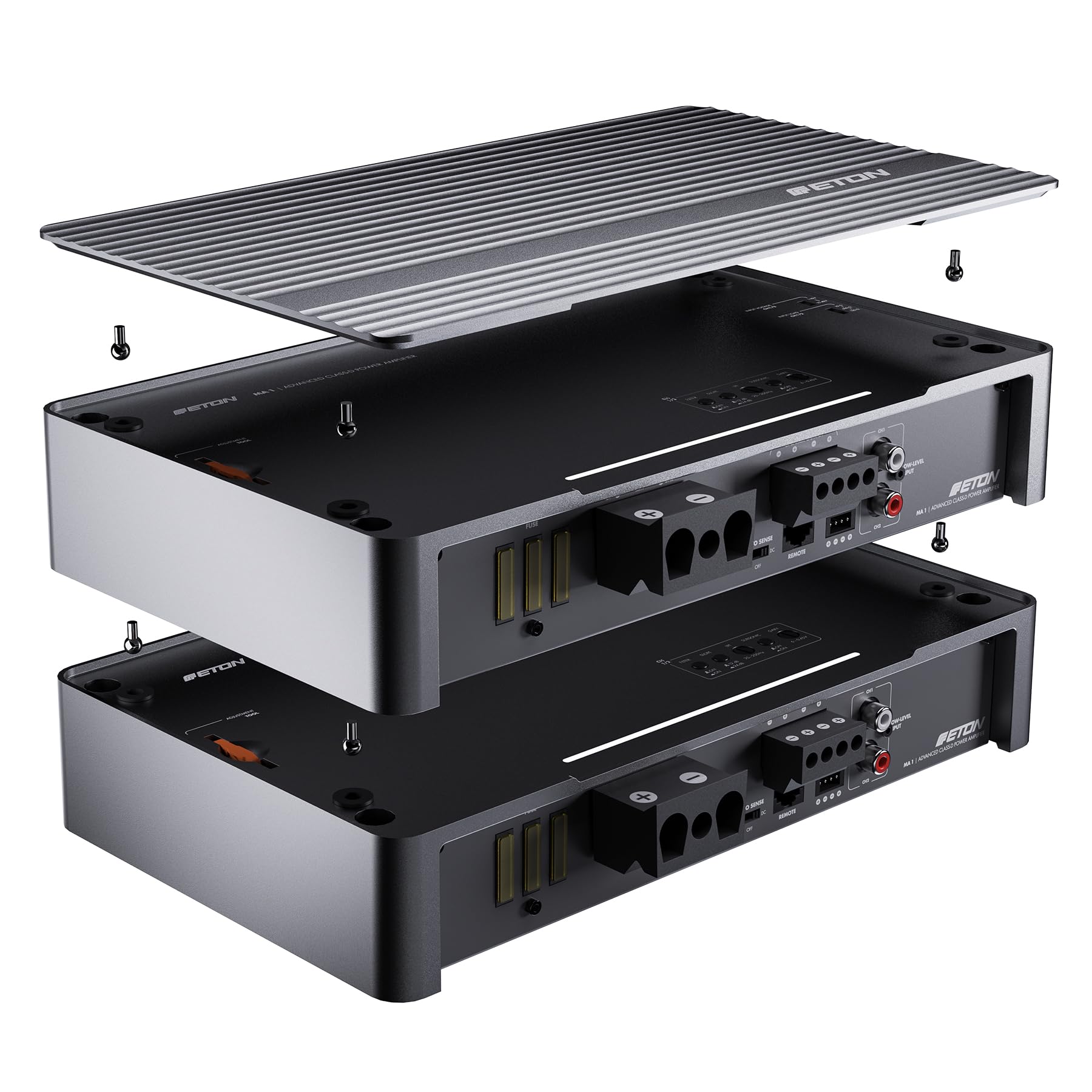 ETON MA 1 – kompakter 1 Kanal Verstärker, leistungsstarke Mini Subwoofer Endstufe für Autos und Reisemobile, Class D Monoblock mit 1 x 690 W