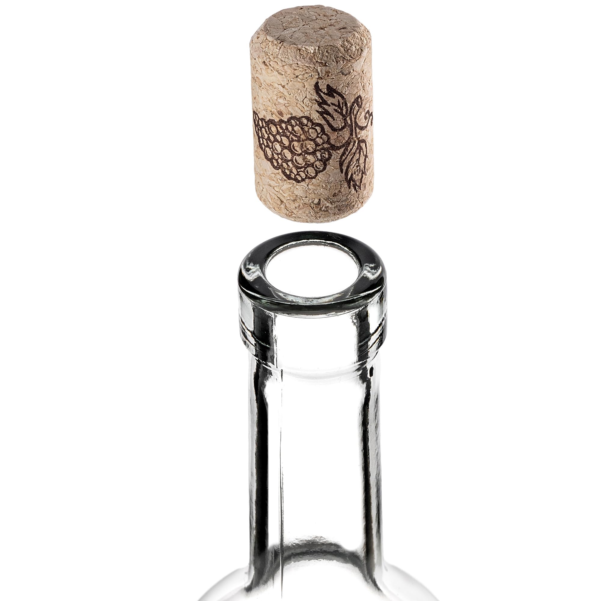 KADAX Set di 30 Bottiglie in Vetro 750ml con Tappo in Sughero – Bottiglie vuote da riempire per liquore, Grappa, Olio e aceto, Ideali per Regali e Fatte in casa