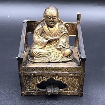 希少】仏像 空海 弘法大師 磐根作 高さ17cm 金属製 御開創大師 仏教