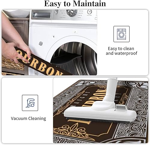 Miniatura 5 de Juego de alfombras de cocina, caja de cartón de sabrosa leche de fresa, estilo japonés, tapete de cocina para piso, antideslizante, lavable, tapete