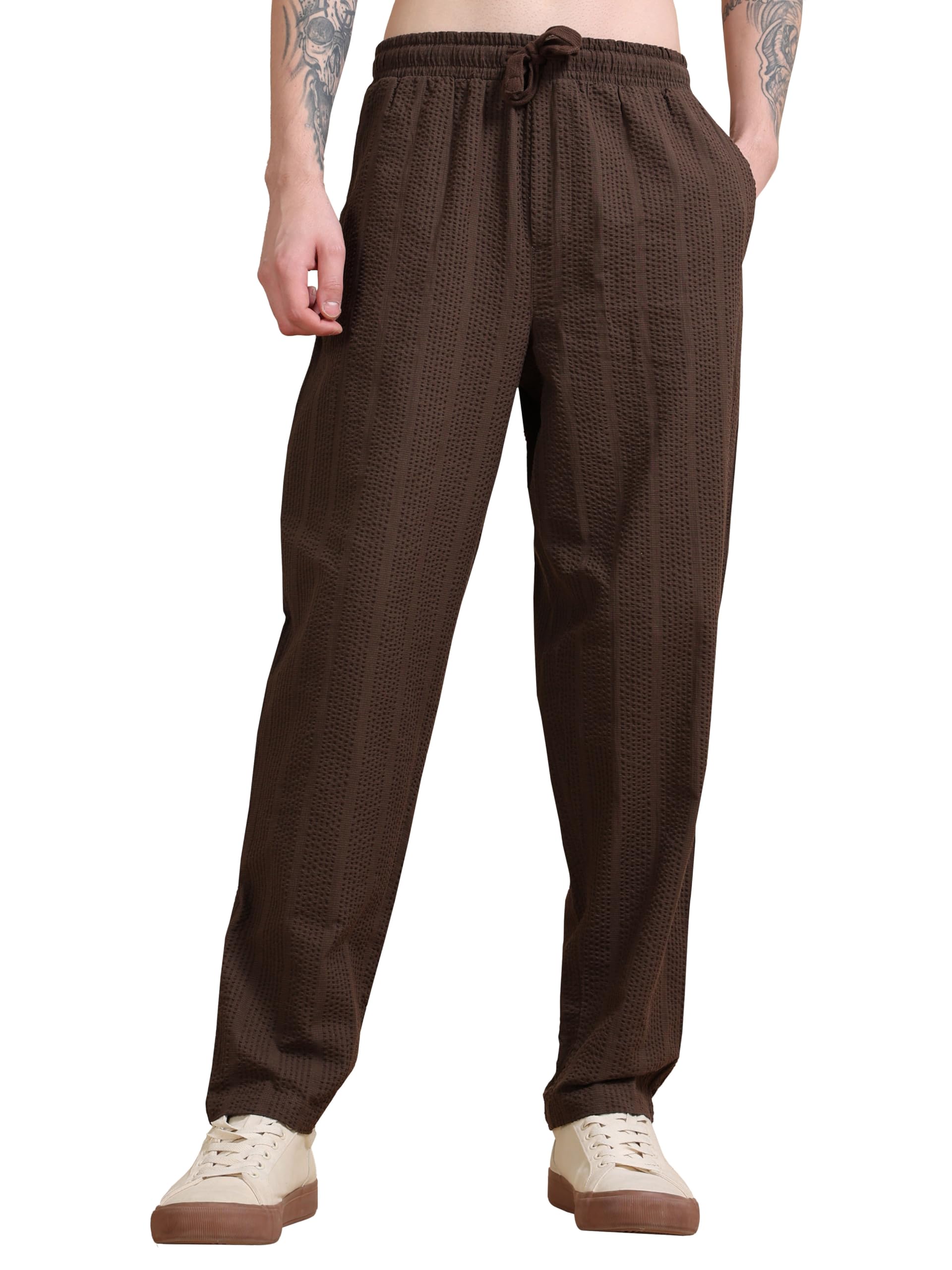 stitchx Men's Loungewear Seersucker Jogger Cotton Trouser S-2XL-picture-34