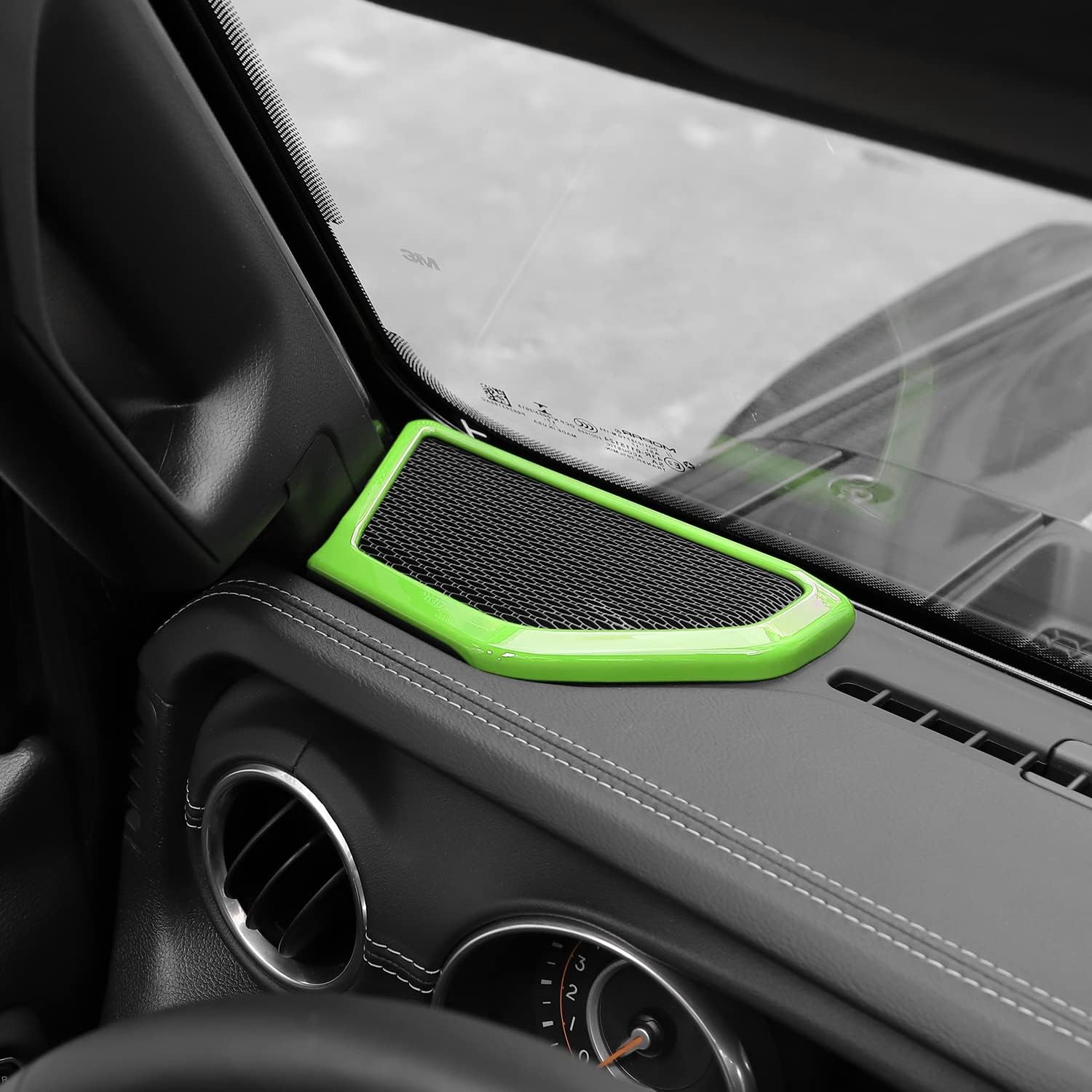 RT-TCZ A Pillar Speaker Trim Cover Ring Decoration Interior Accessories for Jeep Wrangler JL JLU & Gladiator JT 2018-2022(Light Green)