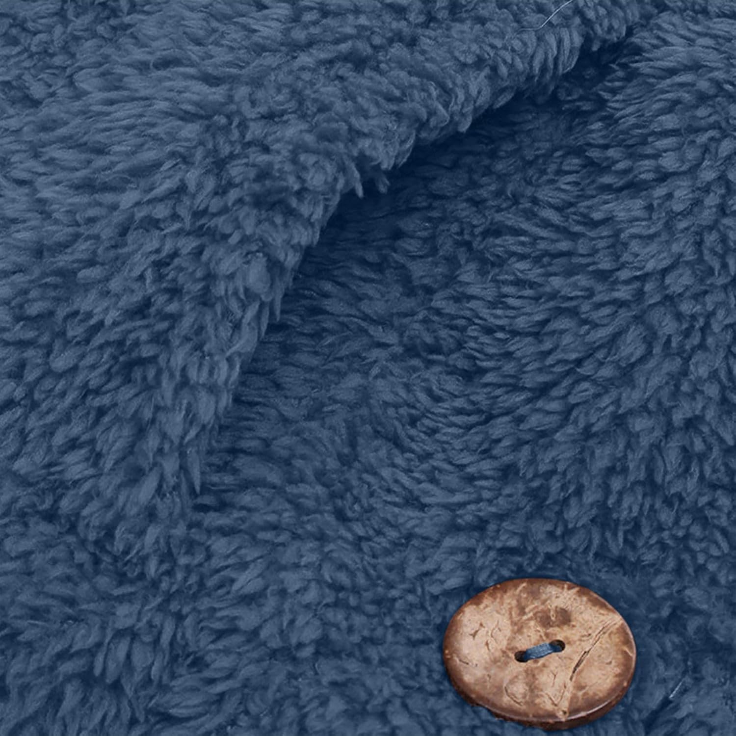 Fuzzy Fleece Jacket for Women Lightweight Cozy Button Hooded Shirts Womens Winter Coats Causal Plus Size Bed Jackets - Image 5