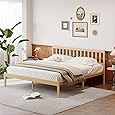 Mellow Marley 14 Inch Solid Wood Platform Bed with Paneled Headboard, Ebony Black, King