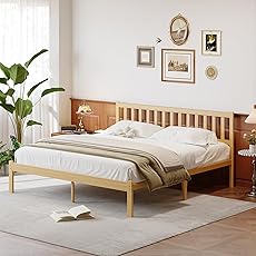 Mellow Marley 14 Inch Solid Wood Platform Bed with Paneled Headboard, Ebony Black, King