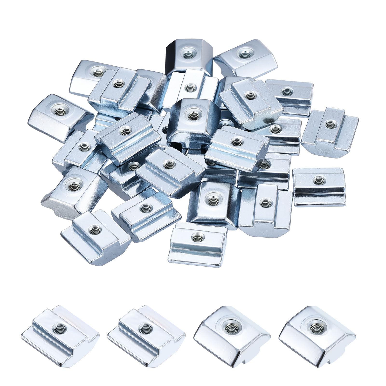 Kozelo 30Pcs Sliding t Nuts M4-0.7 4040 Series Hammer Nuts Blue White โ image 1