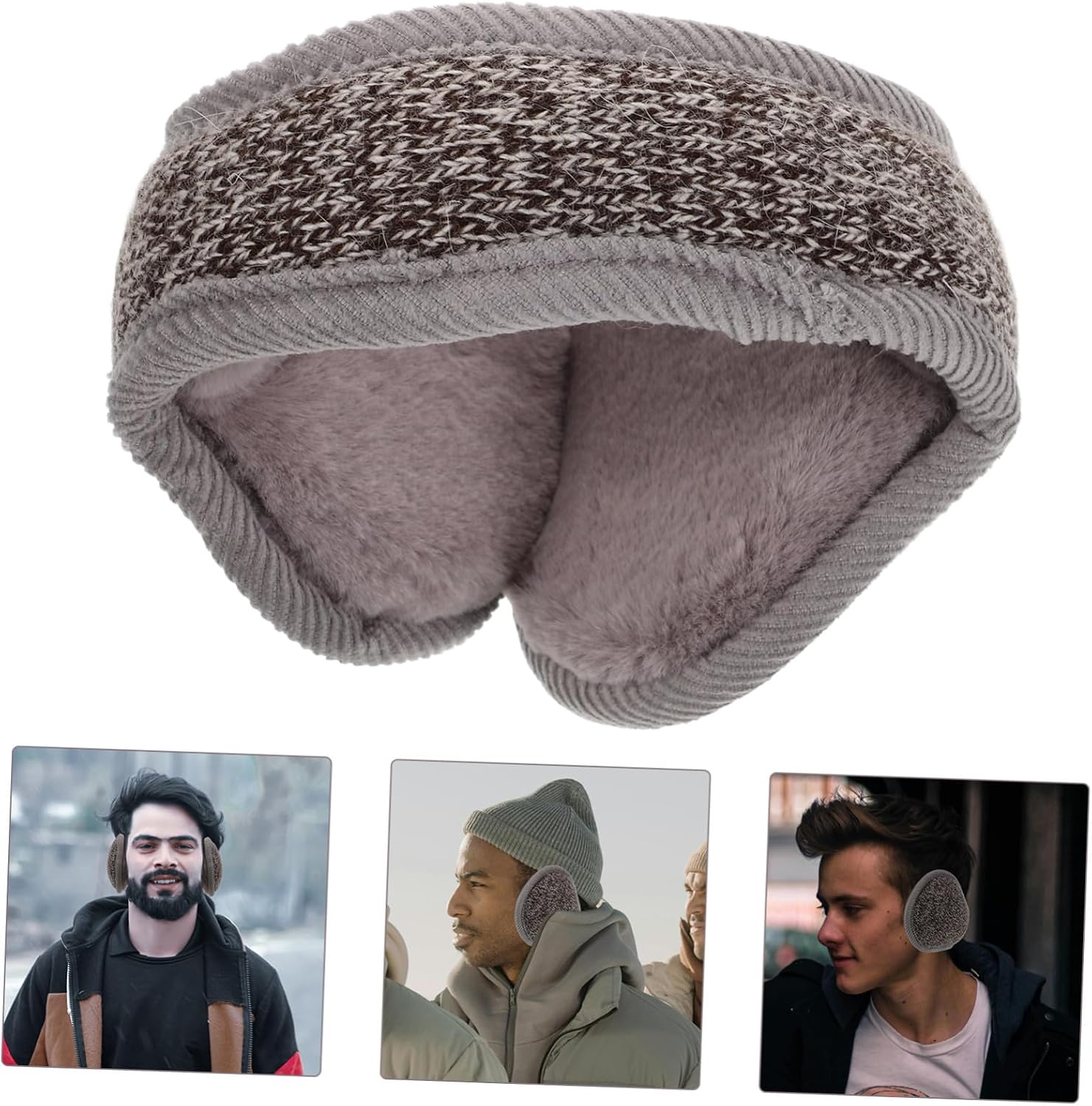 Foldable Plush Ear Muffs Lightweight Winter Ear Protection for Men Women Warm Soft Covers for Cold Weather Cycling Outdoor Sports