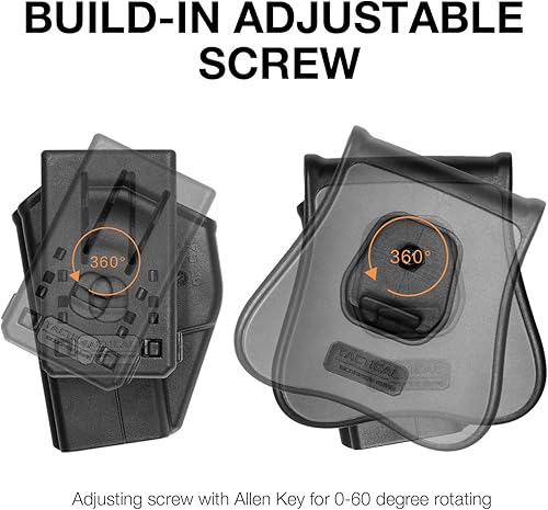 Miniatura 3 de Tactical Scorpion Gear Modular Level II Retention Paddle Holster Fits EAA Witness Full Size Polymer Frame