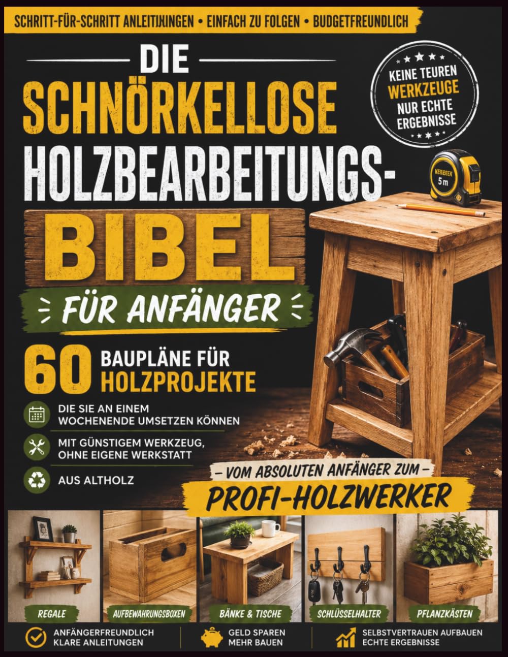 Livre menuiserie bois débutant avec plans de bricolage simples et pas cher