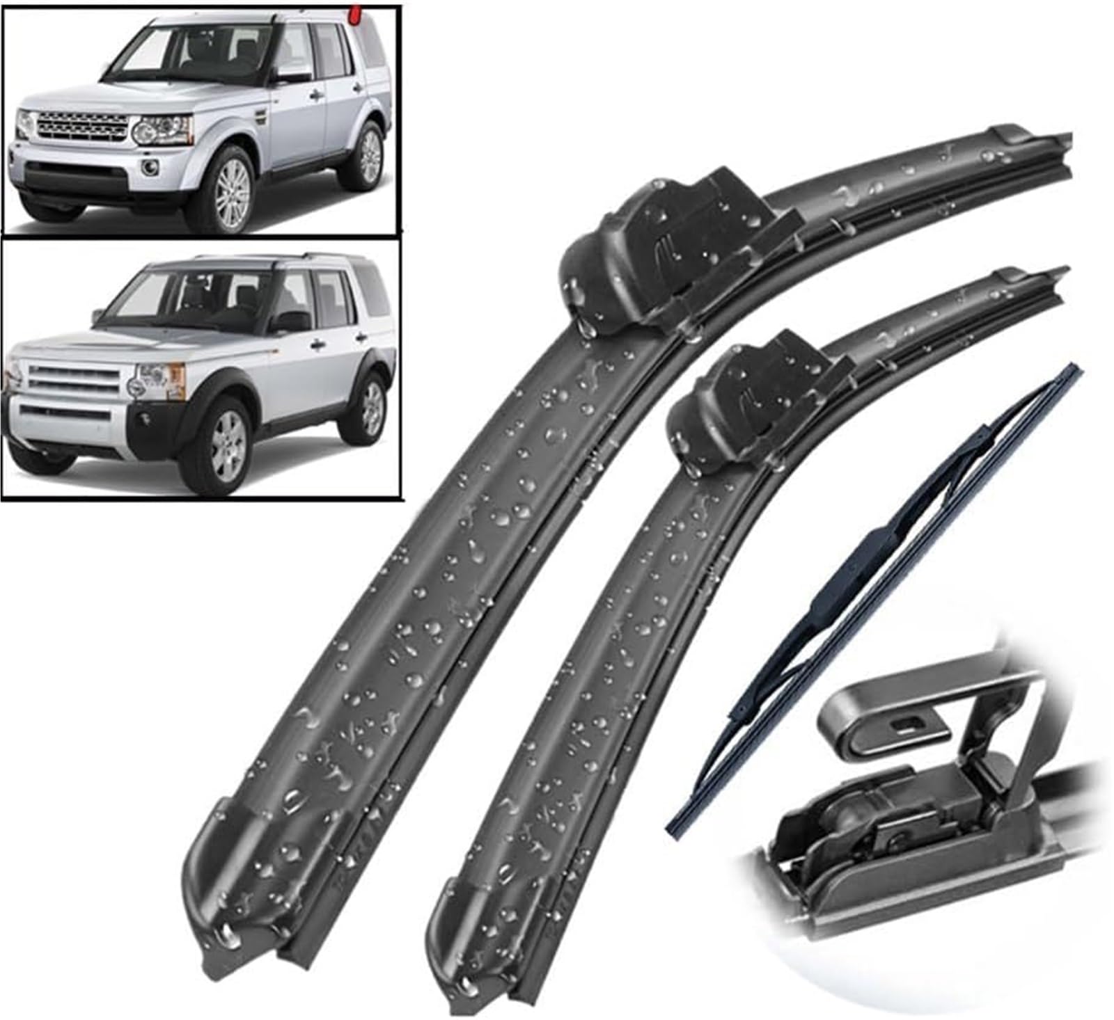 Juego de limpiaparabrisas Kit de escobillas limpiaparabrisas delanteras y traseras para Land para Rover para Discovery