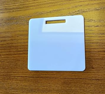 12pcs Badge Buddy Acrylic Blanks, 1/12" DIY Horizontal White Badge Buddy