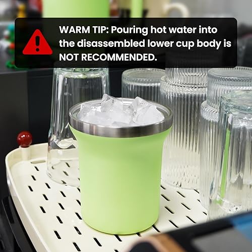 Miniatura 8 de LVNASST Vaso con asa y tapa con pajilla, desmontable de 40 onzas 2 en 1 reutilizable, taza de viaje para café a prueba de fugas, con aislamiento de