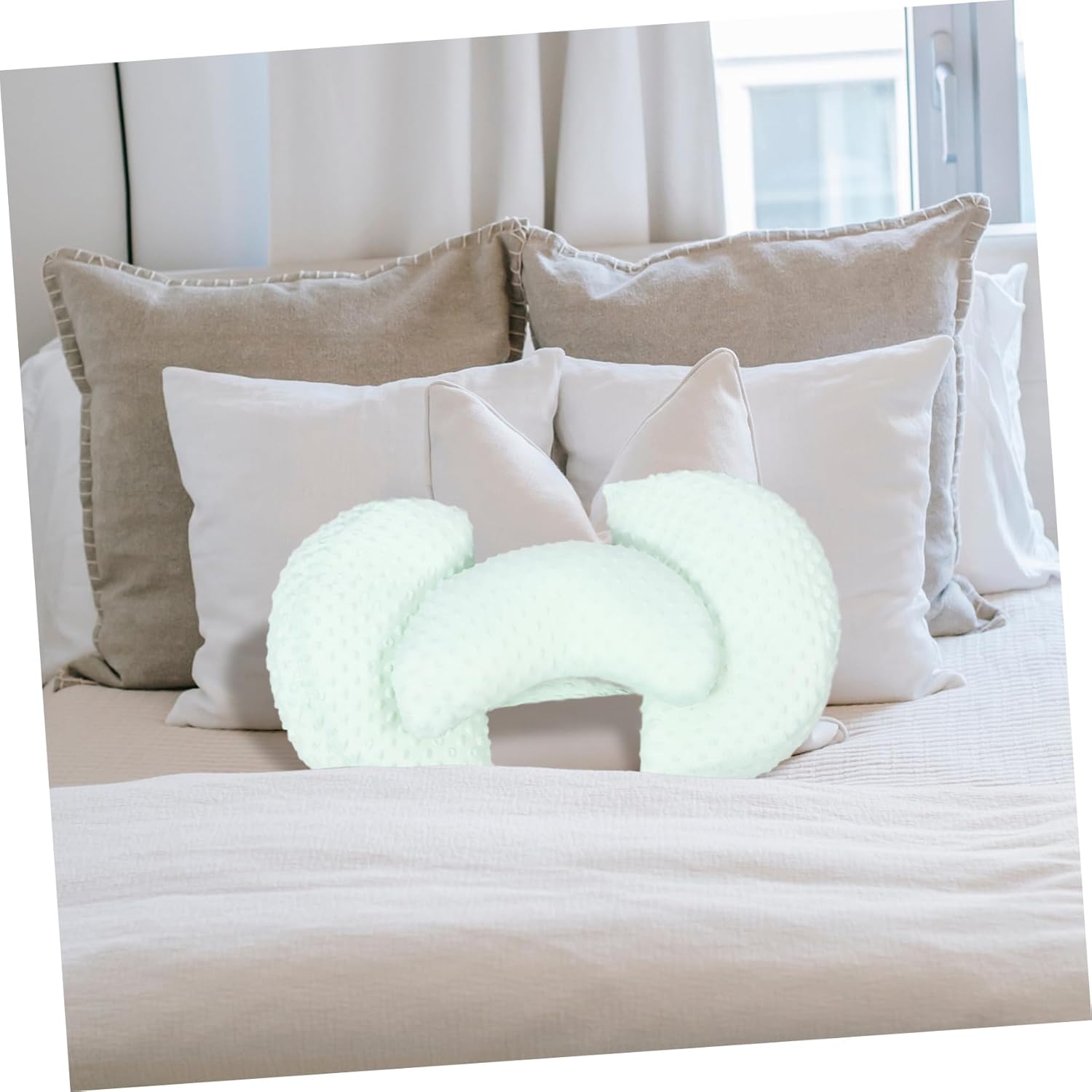 STOBAZA Multi-Functional Cooling Maternity Support Pillow for Pregnant Women Ergonomic Lumbar Cushion for Side Sleeping and Back Support for Comfort During Pregnancy Mint Green