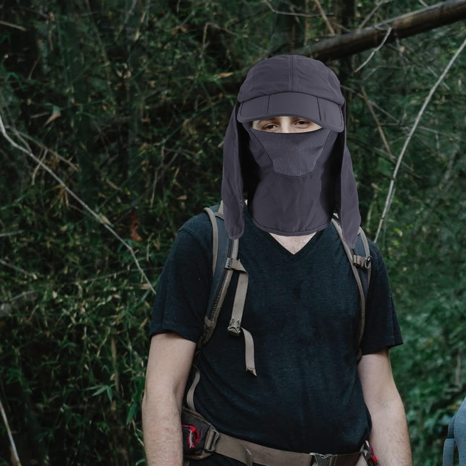 VALICLUD Gesichtsschutzmaske Zum Angeln Sonnenhut Mit Solarventilator Hüte Mit Sonnenblende Schutzhelm Sonnenschutz Visier Sonnenhüte Für Frauen Uv-Schutz Sonnenhut Damen Kappen Dark Grey