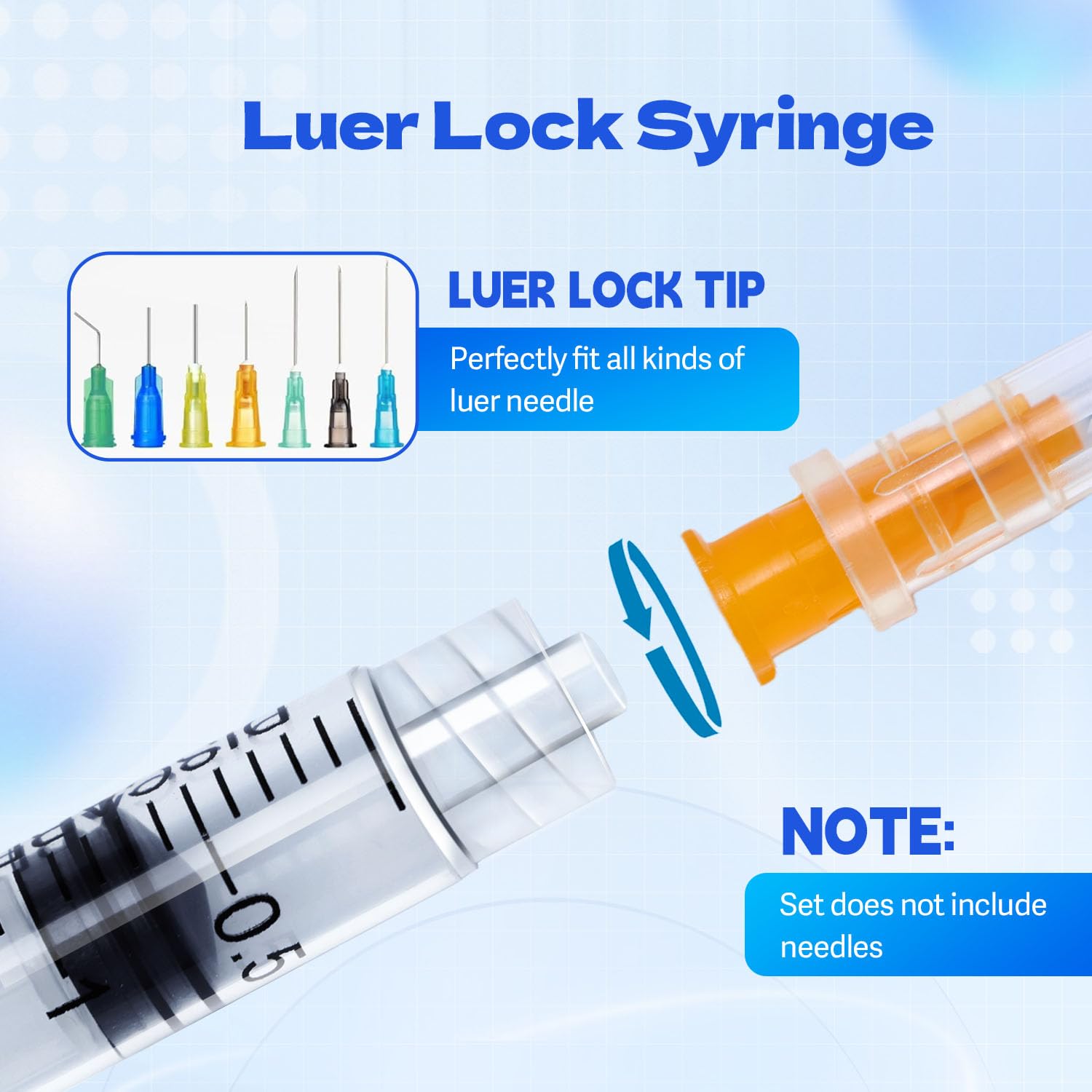 2.5ml Syringes Without Needles, 2.5cc Luer Lock Syringe - 30 Pack — Amazon image 3