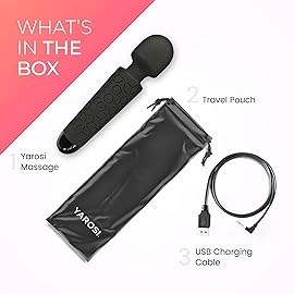 Yarosi Micro Personal Massage Wand Smallest Strongest Handheld Cordless Massager, Strong Powerful Compact Perfect For Travel, Magic Stress Away, All Body Back Legs Hand Pains Sports Recovery