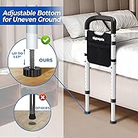 Vista 7 de Bed Rails for Elderly Adults Safety - ASTM Approved Adjustable Bed Cane Supports 350LBS with Non-Slip Grip & Storage Pocket, Stable Bed Assist Rails