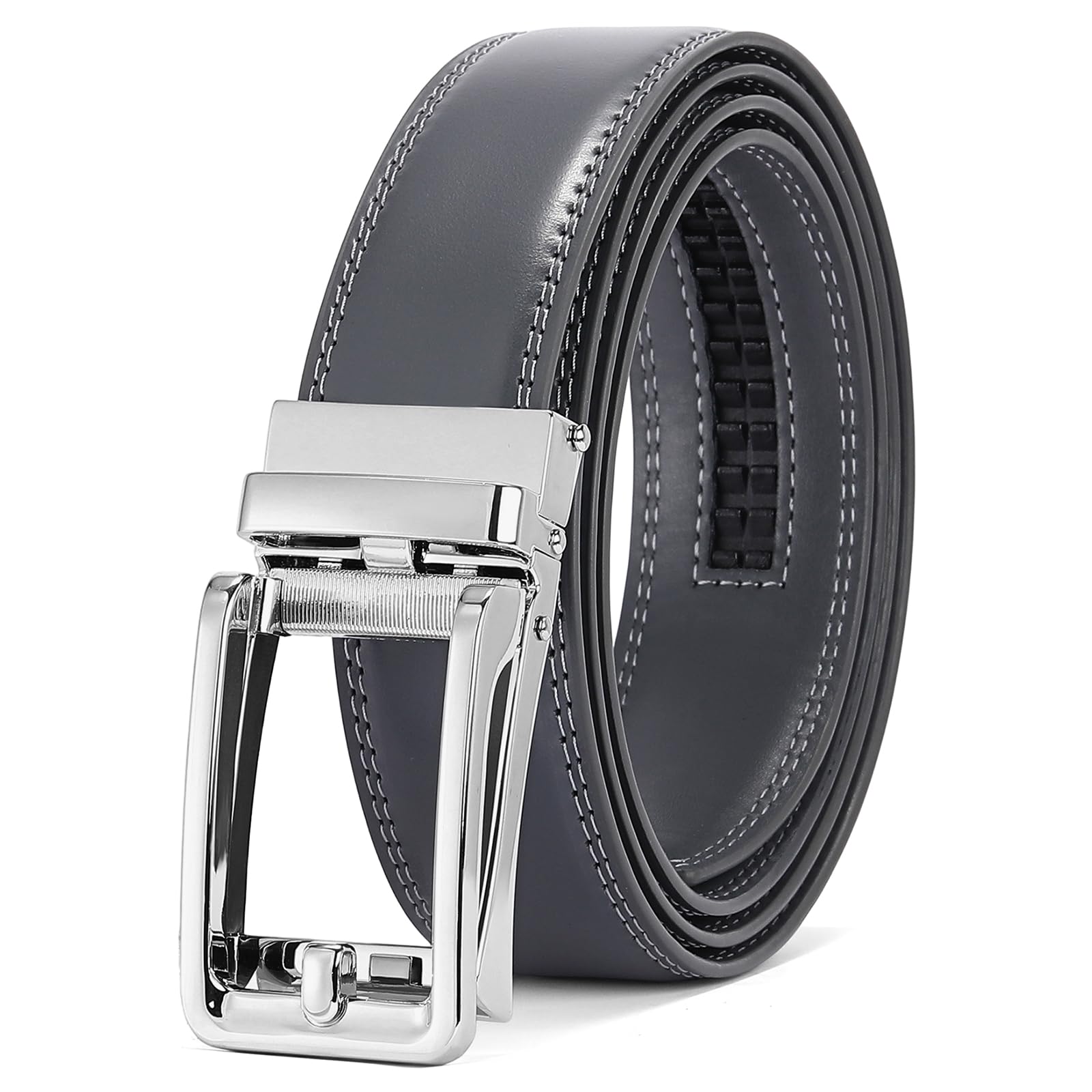 SENDEFN Mens Leather Dress Casual Belt 1 3 8 Automatic Adjustable Click Buckle Belts with Gift Box