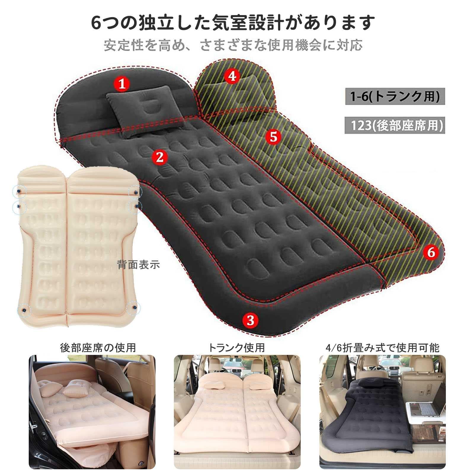 Amazon.co.jp: 車中泊 マット 車中泊 キャンプ マット 車用ベッド に