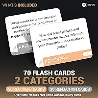 Vista 5 de Briston Tarjetas flash de recuperación de adicciones - 70 tarjetas de preguntas de terapia para asesoramiento grupal y salud mental - Indicaciones