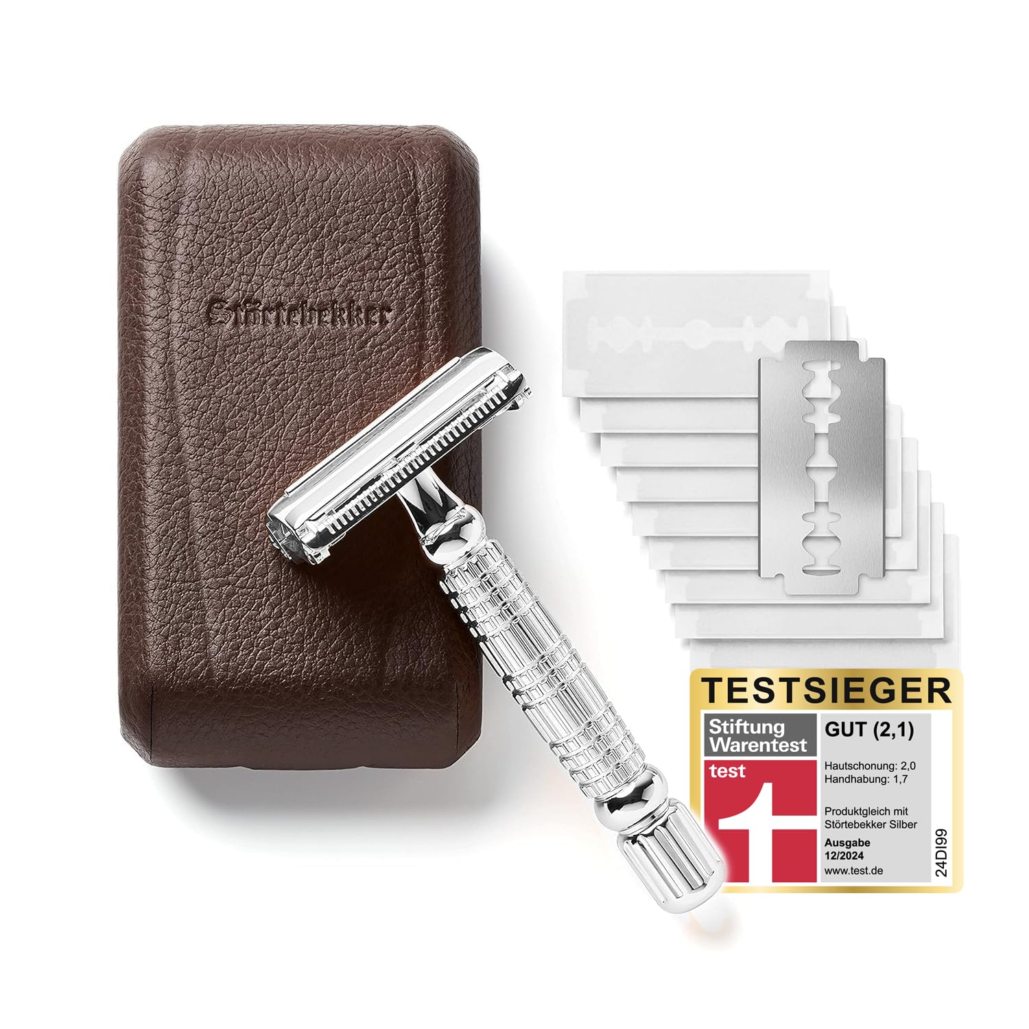 Störtebekker® Premium Rasierständer Set - mit Rasierhobel, Rasierpinsel, Rasierschale und Rasierseife Tortuga - hochwertiges Rasierset/Bartpflege Set - 8 Düfte - Geschenkidee Herren Rasierset