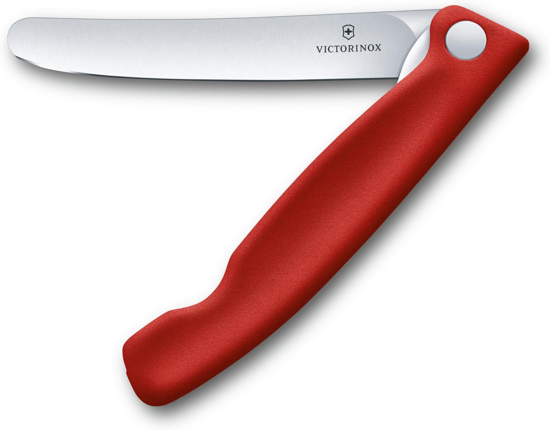 VICTORINOX 6.7801.FB Picnic Knife, Sharp, Foldable, Small Knife, 4.3 inches (11 cm), Serrated Blade, Cleanly Cuts Baguettes and Bread, Red