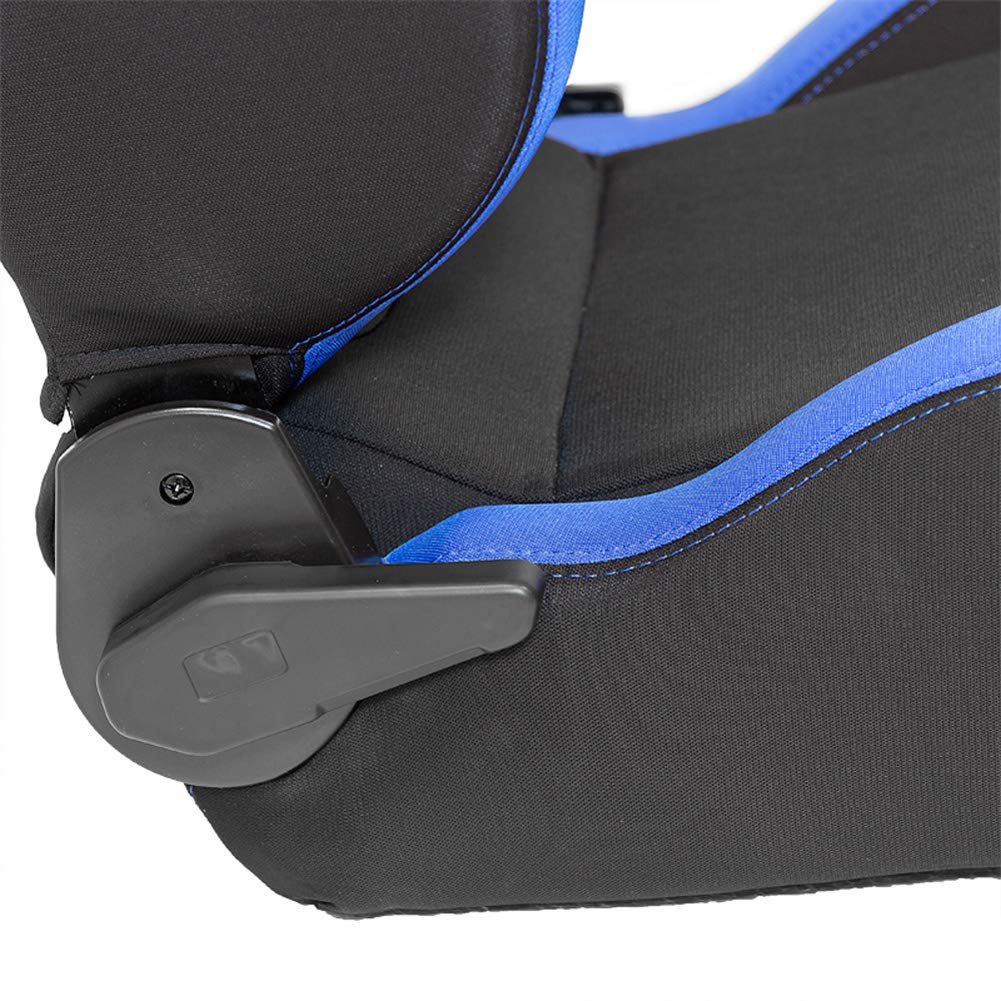 Sedile Sportivo 'RS6-II' - Tessuto Nero/Blu - reclinabile doppia regolazione - incl. Slitte