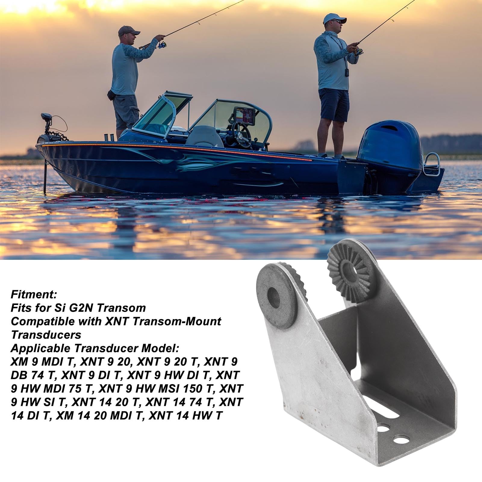 Transducer Mounting Bracket For Si G2N Transom – 740162-1 Metal Kit – Compatible With XNT 9 20, XNT 9 DI T & More – 13-Piece Set