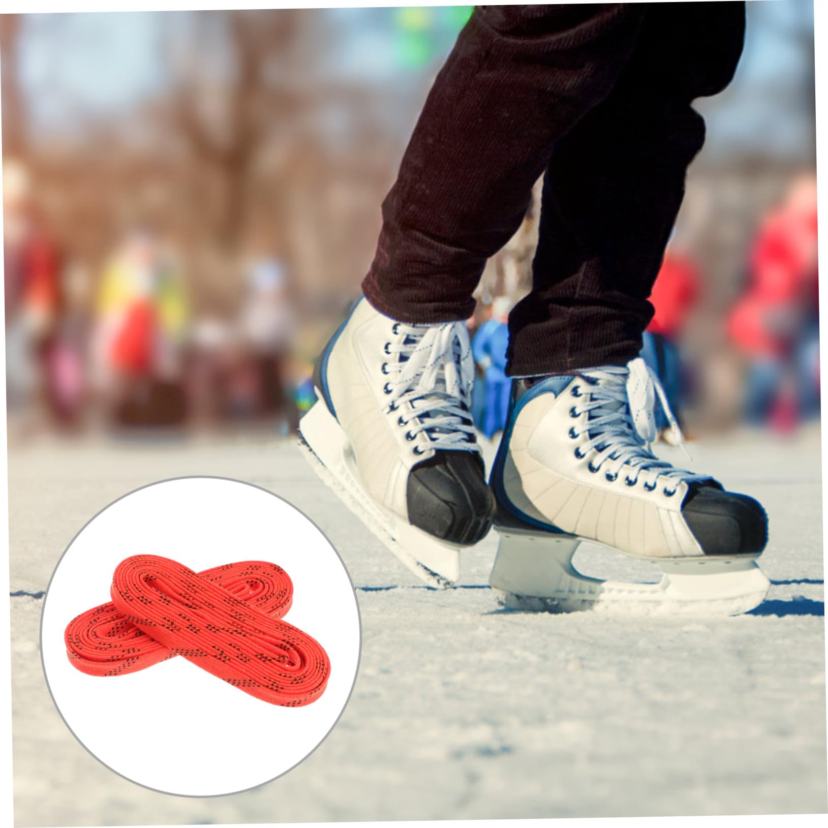 Lacets Hockey Cirés Orange Résistants et Durables pour Patins de Sport et Ski Lacet Patin Hockey Polyvalent et Robuste