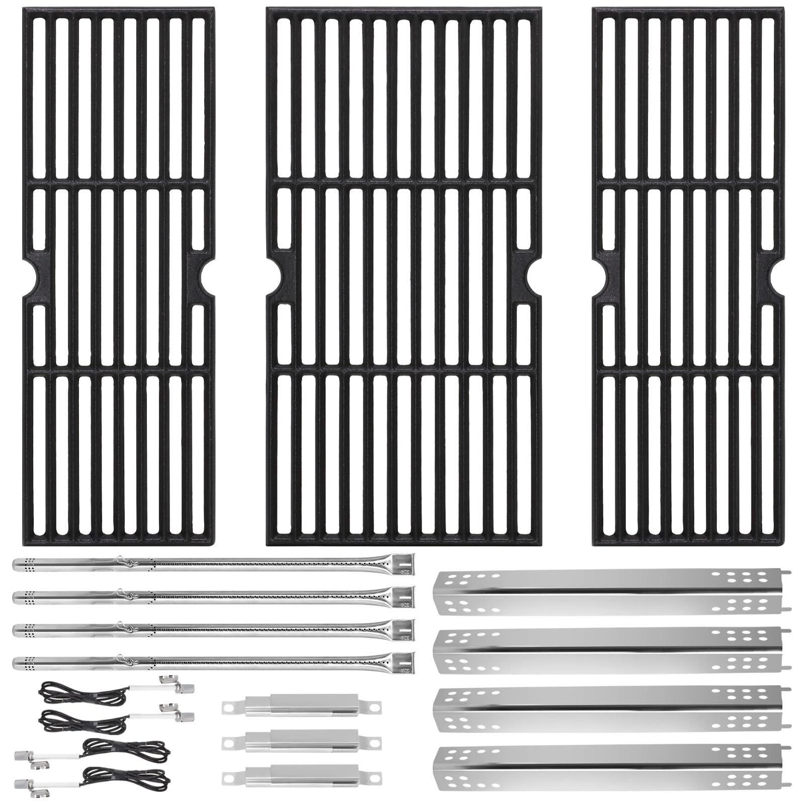 Photo 1 of Grill Replacement Parts for Charbroil Performance 475 4 Burner 463347017 463377017 463342119 18" Grill Grates Burner Heat Plates for Char Broil 463335517 463376017 463377319 463275517 Gas Grill Parts