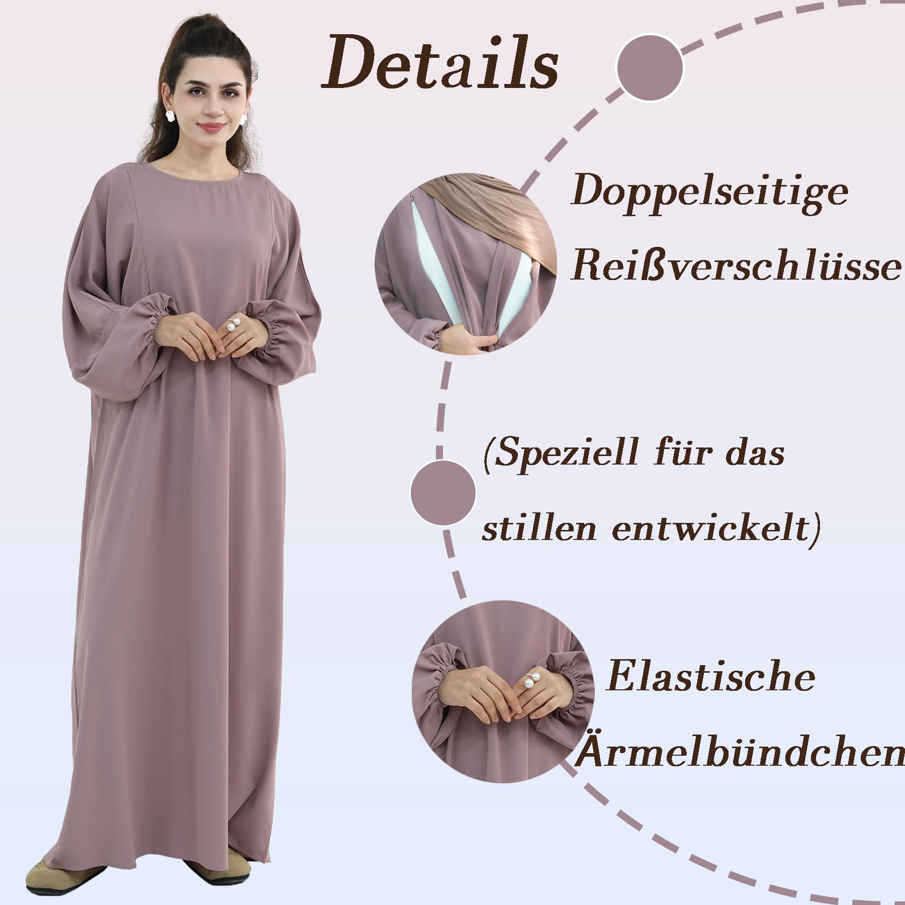 Pflege Gewand Kleid Für Muslimische Frauen Stillen Friendly Robe Reißverschlüsse Mutterschaft Kleidung Islamische 1pc Abaya Dress